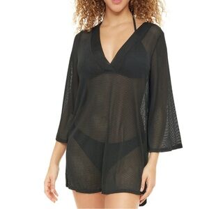 Jordan Taylor Black Sheer Swim Coverup